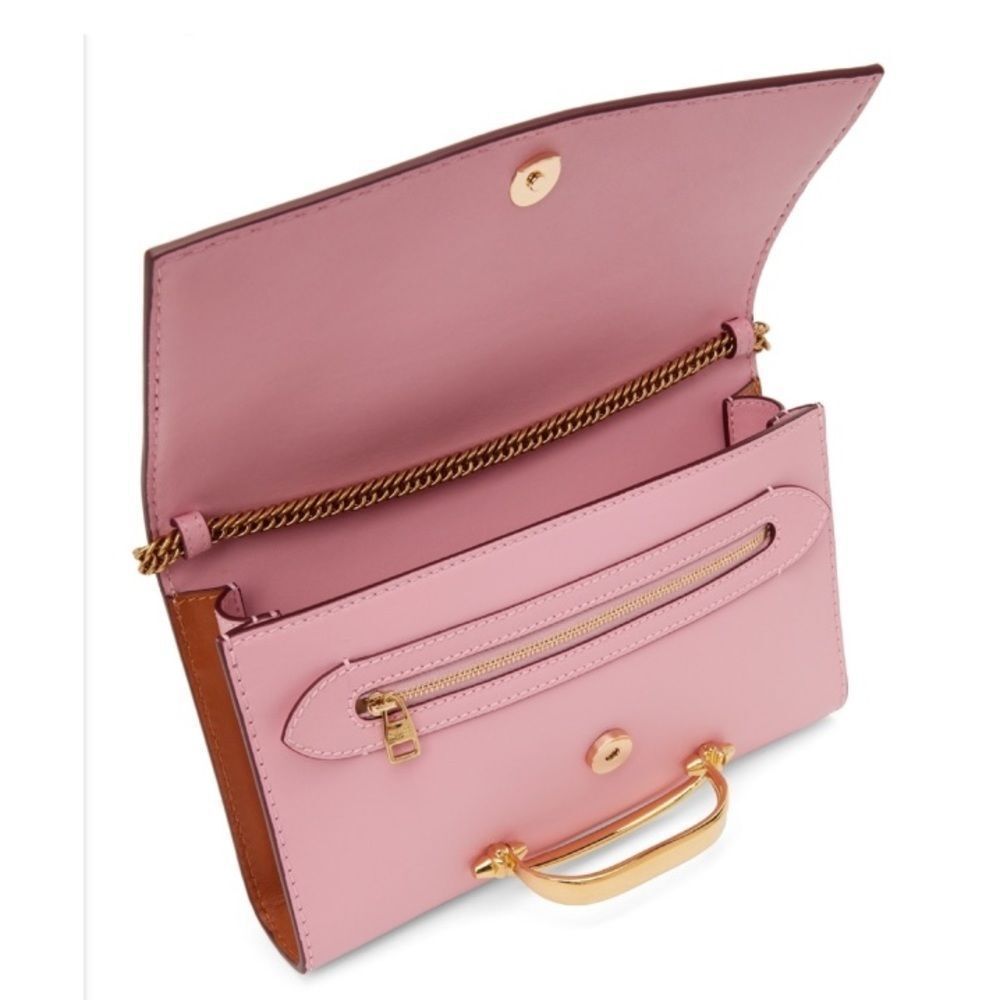 Alexander McQueen Clutch Shoulder Bag - Barbie Pink - Handbag - Designer - Gold - Picture 3 of 14